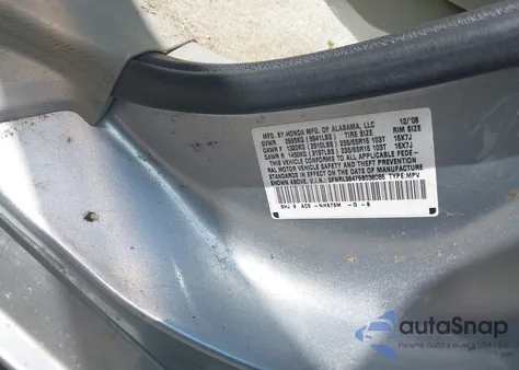 2009 Honda Odyssey Ex from USA, damaged, VIN 5FNRL38479B038086